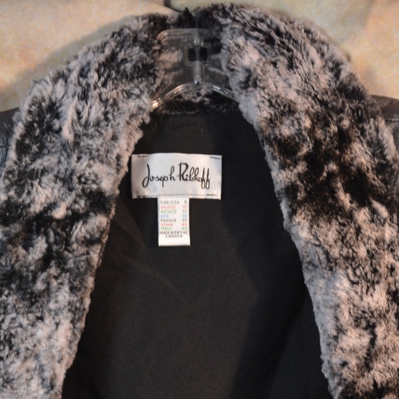 Joseph Ribkoff Vest Faux Fur Trim SZ 8 NWT - Picture 3 of 4